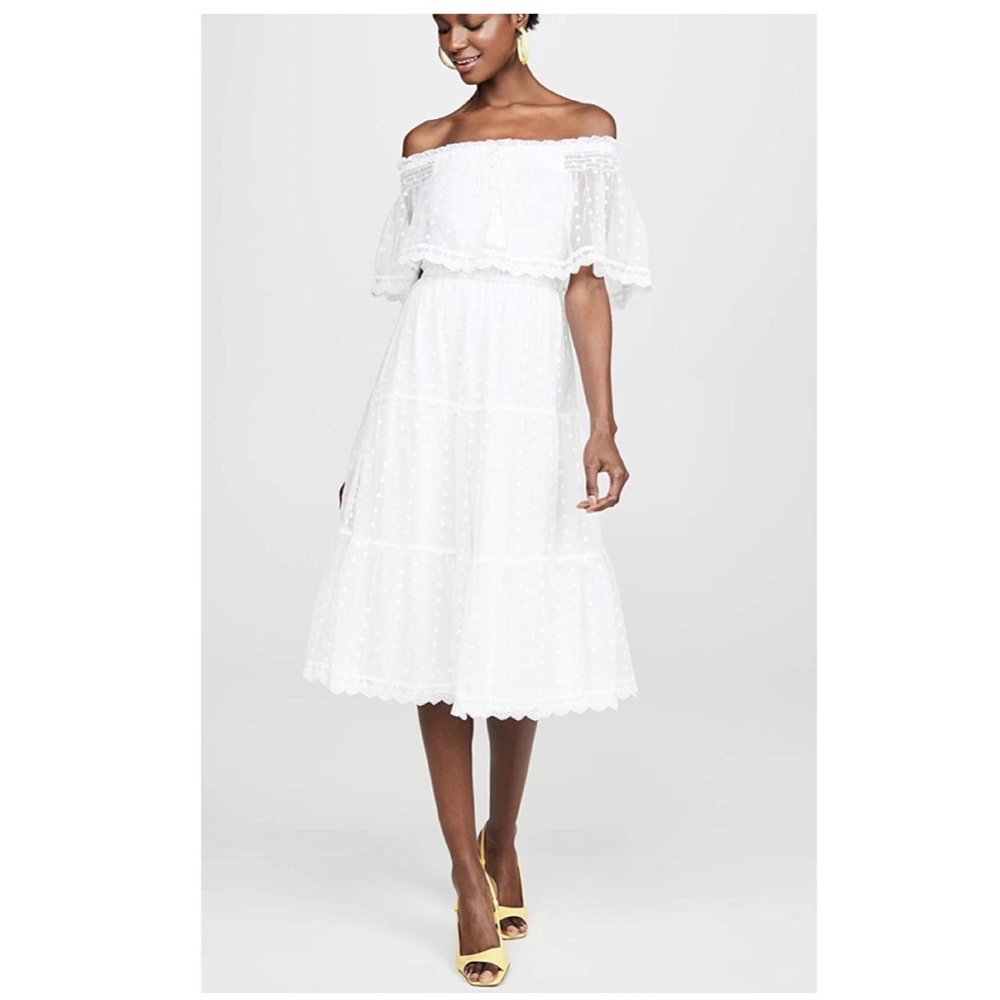 Cupcakes and Cashmere Contessa Off The Shoulder Midi Dress